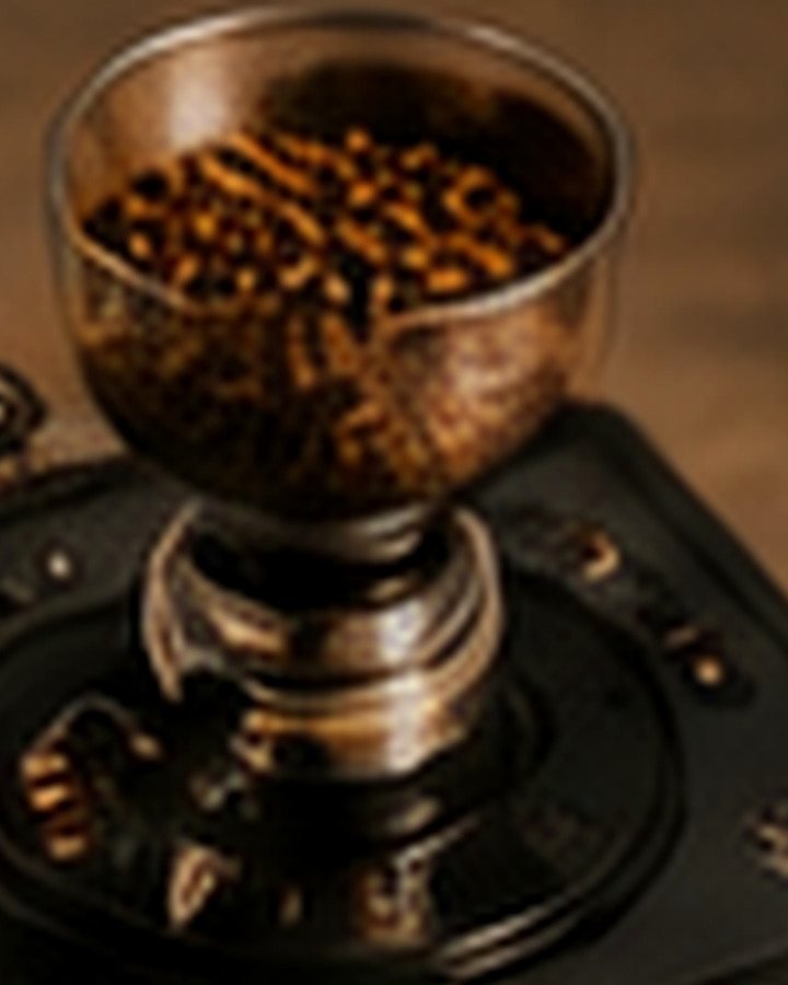 Detail van een koffiemolen